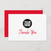 Red Business Logo und Message Dankeschön-Karte Einladung (Vorne/Hinten)