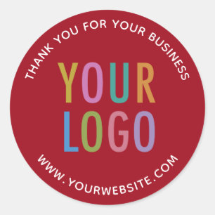 Red Business Vielen Dank, dass Sie die Logo-Labels Runder Aufkleber