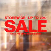 Red Business Website Adresse Einfach verkaufen Fensteraufkleber (Blatt 2)