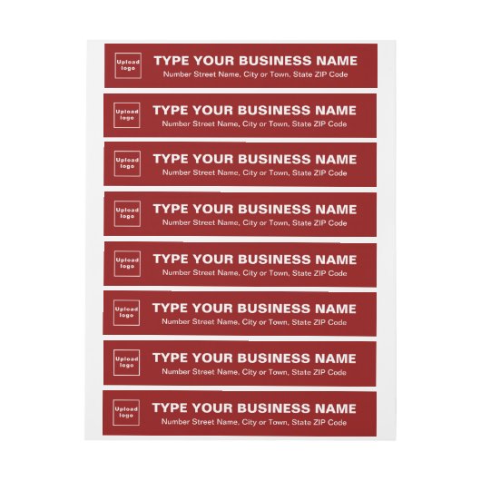 Red Business Wrap rund um das Rücksendeadresse-Lab (Bogen)