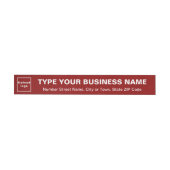 Red Business Wrap rund um das Rücksendeadresse-Lab (Person)