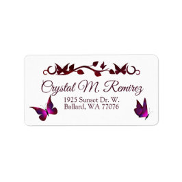 Red Butterfells Address Labels Adressaufkleber