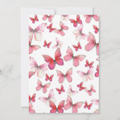 Red Butterflies 18th Birthday Debut Einladung (Rückseite)