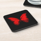 Red Butterfly Coasters Getränkeuntersetzer (Linke Seite)
