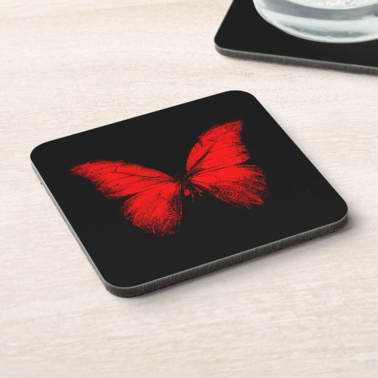 Red Butterfly Coasters Getränkeuntersetzer (Linke Seite)