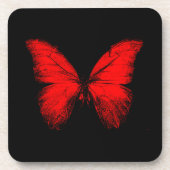 Red Butterfly Coasters Getränkeuntersetzer (Vorderseite)