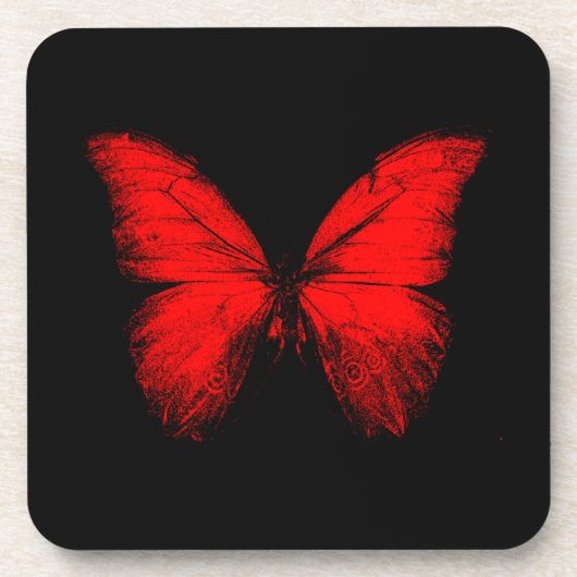 Red Butterfly Coasters Getränkeuntersetzer (Vorderseite)