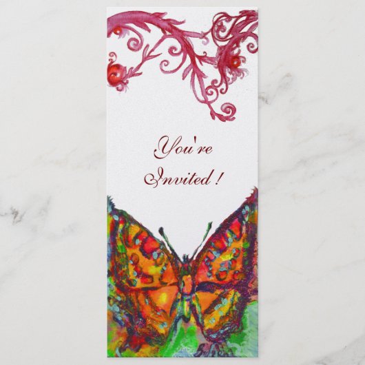 RED BUTTERFLY Gold Yellow Floral White Program Programm (Vorderseite)