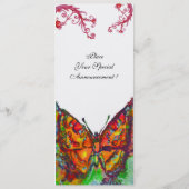 RED BUTTERFLY Gold Yellow Floral White Program Programm (Rückseite)