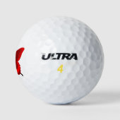 Red Butterfly Golf Balls Golfball (Logo)