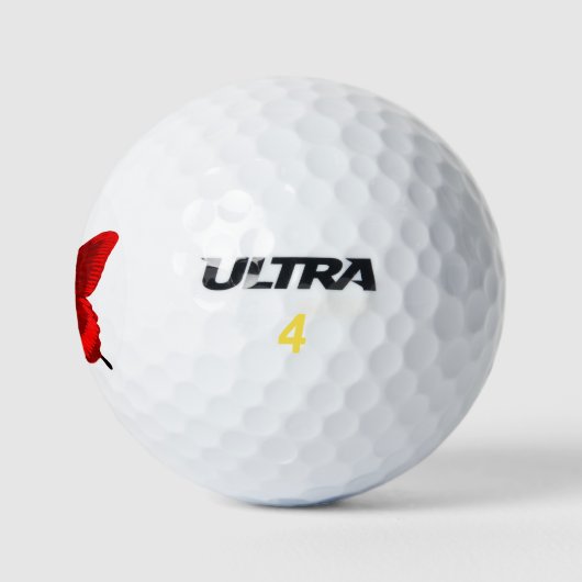 Red Butterfly Golf Balls Golfball (Logo)