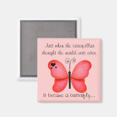Red Butterfly Magnet (Vorderseite/Rückseite)