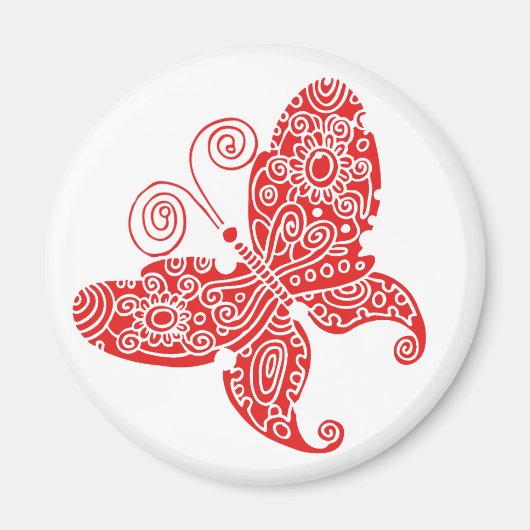 Red Butterfly Magnet (Vorne)