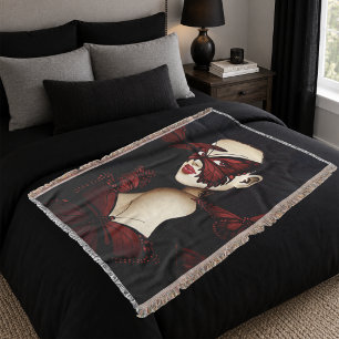 Red Butterfly Masquerade Decke