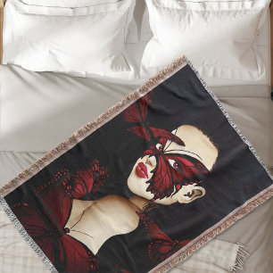 Red Butterfly Masquerade Decke