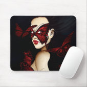Red Butterfly Masquerade Mousepad (Mit Mouse)