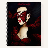 Red Butterfly Masquerade Notizblock (Vorderseite)