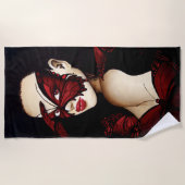 Red Butterfly Masquerade Strandtuch (Vorderseite)