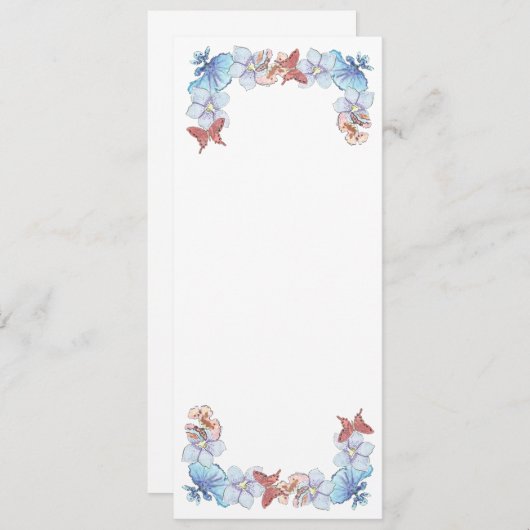 Red Butterfly Orchid Matte 4" x 9,25" (Vorne/Hinten)