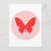 Red Butterfly Plaque Postkarte (Vorderseite)