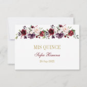 Red Butterfly Quinceañera Dankeskarte (Rückseite)