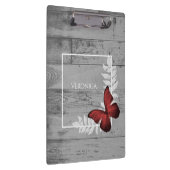 Red Butterfly Rustikale Zwischenablage Klemmbrett (Rechts)