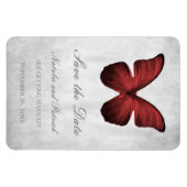 Red Butterfly Save the Date Magnet (Horizontal)