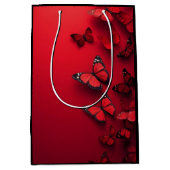 Red Butterfly Valentine’s Gift Bag Mittlere Geschenktüte (Vorderseite)