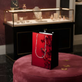 Red Butterfly Valentine’s Gift Bag Mittlere Geschenktüte