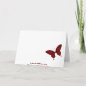 Red Butterfly, vielen Dank für Hochzeiten Dankeskarte (Rückseite)