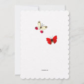 Red Butterfys Geburtstagspartei Einladung (Rückseite)
