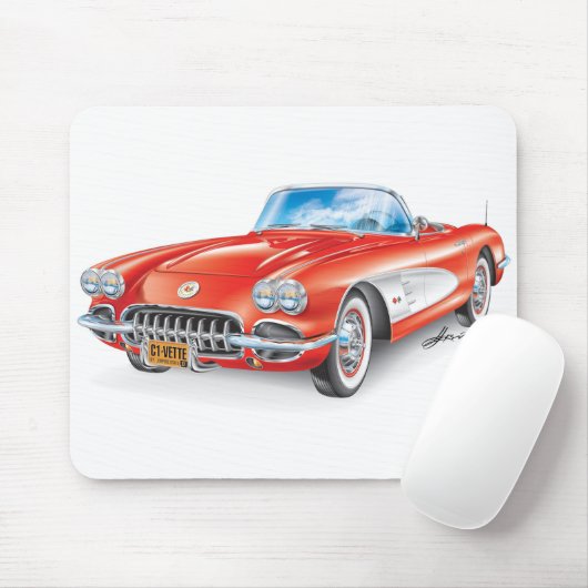 Red C1 Illustration von Edward Eksi Mousepad (Mit Mouse)