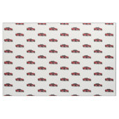Red C7 Corvette Handgezeichnete Sketch-Fabrik Stoff (Fat Quarter (45,7 x 55,9 cm))