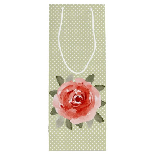 Red Cabbage Rose WEIN Geschenktaschen Geschenktüte Für Weinflaschen (Rückseite)