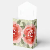 Red Cabbage Rose Zelt Gefallen Box mit Band Geschenkschachtel (Geöffnet)
