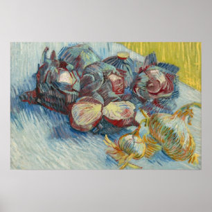 Red Cabbages and Knolic Vincent van Gogh Small Poster