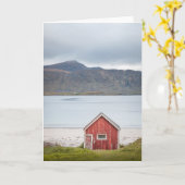 Red Cabin Ramberg Lofoten Karte (Gelbe Blume)