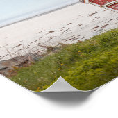 Red Cabin Ramberg Lofoten Poster (Ecke)