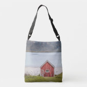 Red Cabin Ramberg Lofoten Tragetaschen Mit Langen Trägern (Rückseite)