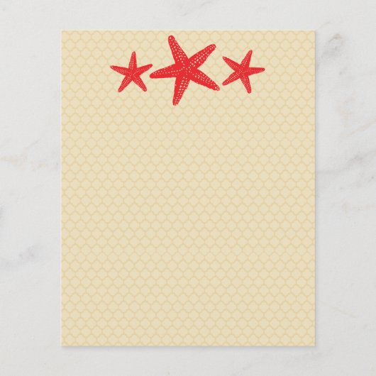 Red Cabo Mexico Wedding Willkommensbrief (Rückseite)