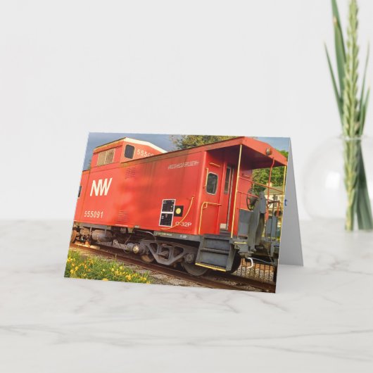 Red Caboose Custom Dankeschön Card Dankeskarte (Vorderseite)