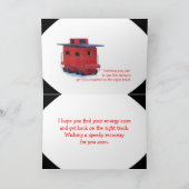 Red Caboose Kariert Red - passen Sie jede Gelegenh Karte (Innenseite)