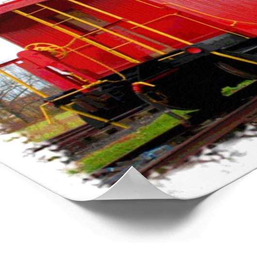 Red Caboose Poster (Ecke)