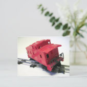 Red Caboose Postkarte (Stehend Vorderseite)