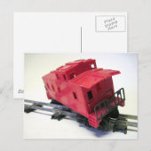 Red Caboose Postkarte (Vorne/Hinten)