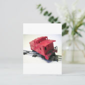 Red Caboose Postkarte (Stehend Vorderseite)