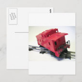 Red Caboose Postkarte (Vorne/Hinten)