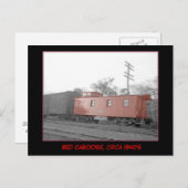 Red Caboose, um die Postkarte der 40er Jahre (Vorne/Hinten)