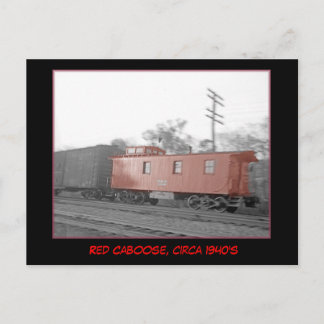 Red Caboose, um die Postkarte der 40er Jahre