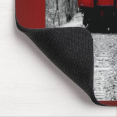 Red Caboose Vintager Viktorianischer Dampfzug Mousepad (Ecke)